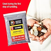 Vista 4 de 5 libras de grano de pulido de roca de carburo de silicio grueso MJR Tumblers Premium 60/90 para el paso/etapa 1, MJR Tumblers es una empresa