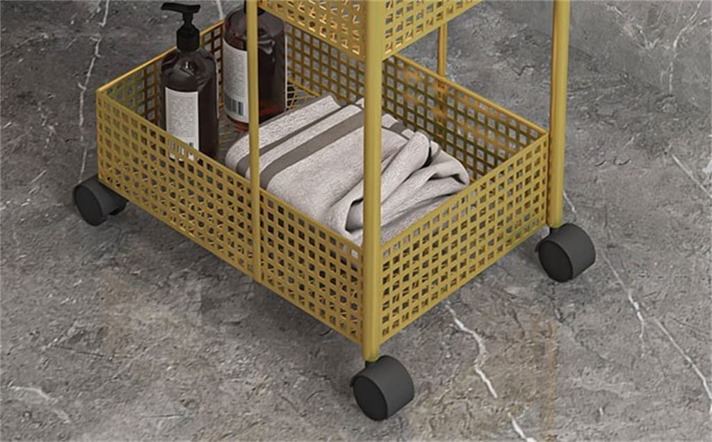 d Chariot de cuisine à roulettes en métal à 3 niveaux pour chambre à coucher et cuisine, étagères en fer, 37 x 24 x 78 cm, nizer pour la maison et le bureau
