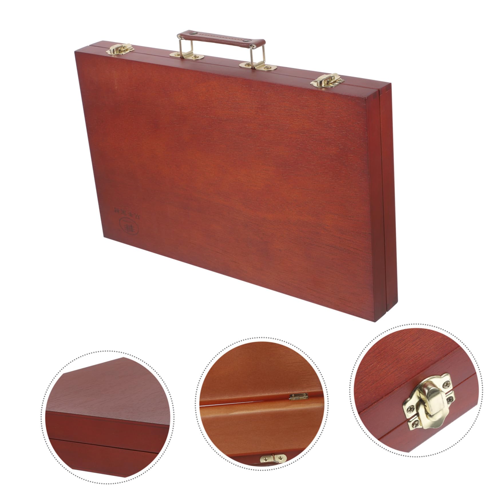 Caja de Madera para Pinturas y Herramientas de Arte Portátil, Resistente y Ligera, Estilo Europeo, Adecuado para Artistas y Estudiantes en Almacenamiento de Escritorio Aire Libre