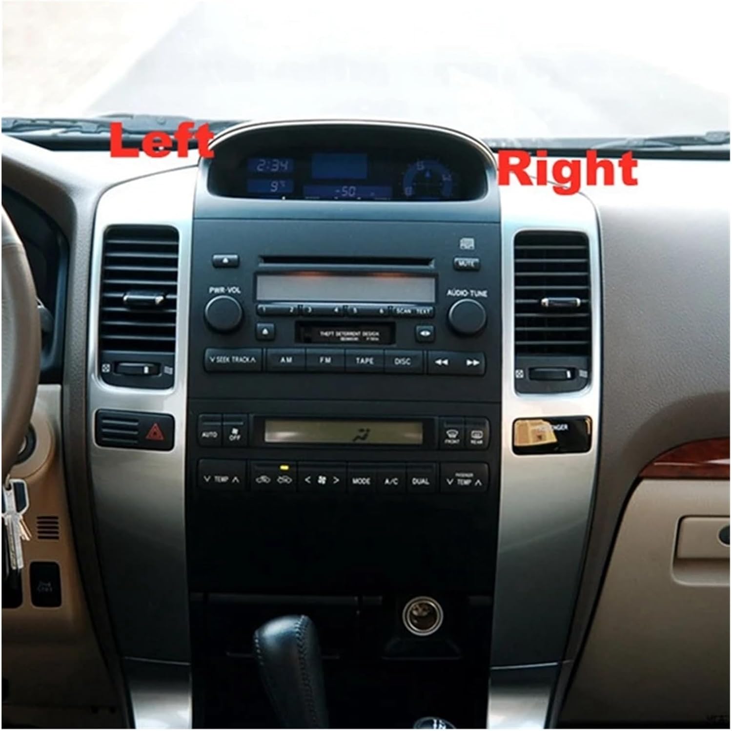 Car Air Vent Dashboard Air Vent Sensor Panel Compatible For Toyota Land Cruiser Prado 120 FJ120 2003-2009 Accessories