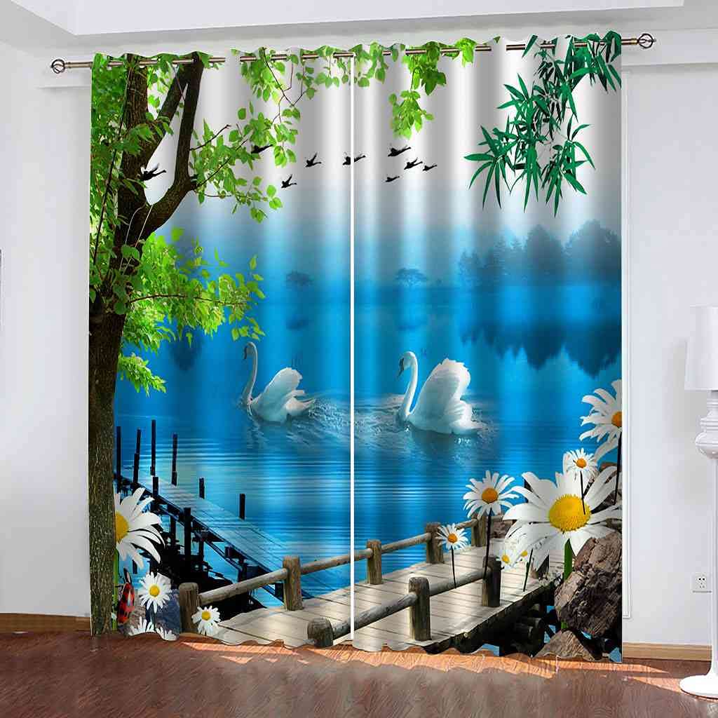 Rideaux occultants 100% polyester isolant thermique phonique 3D
