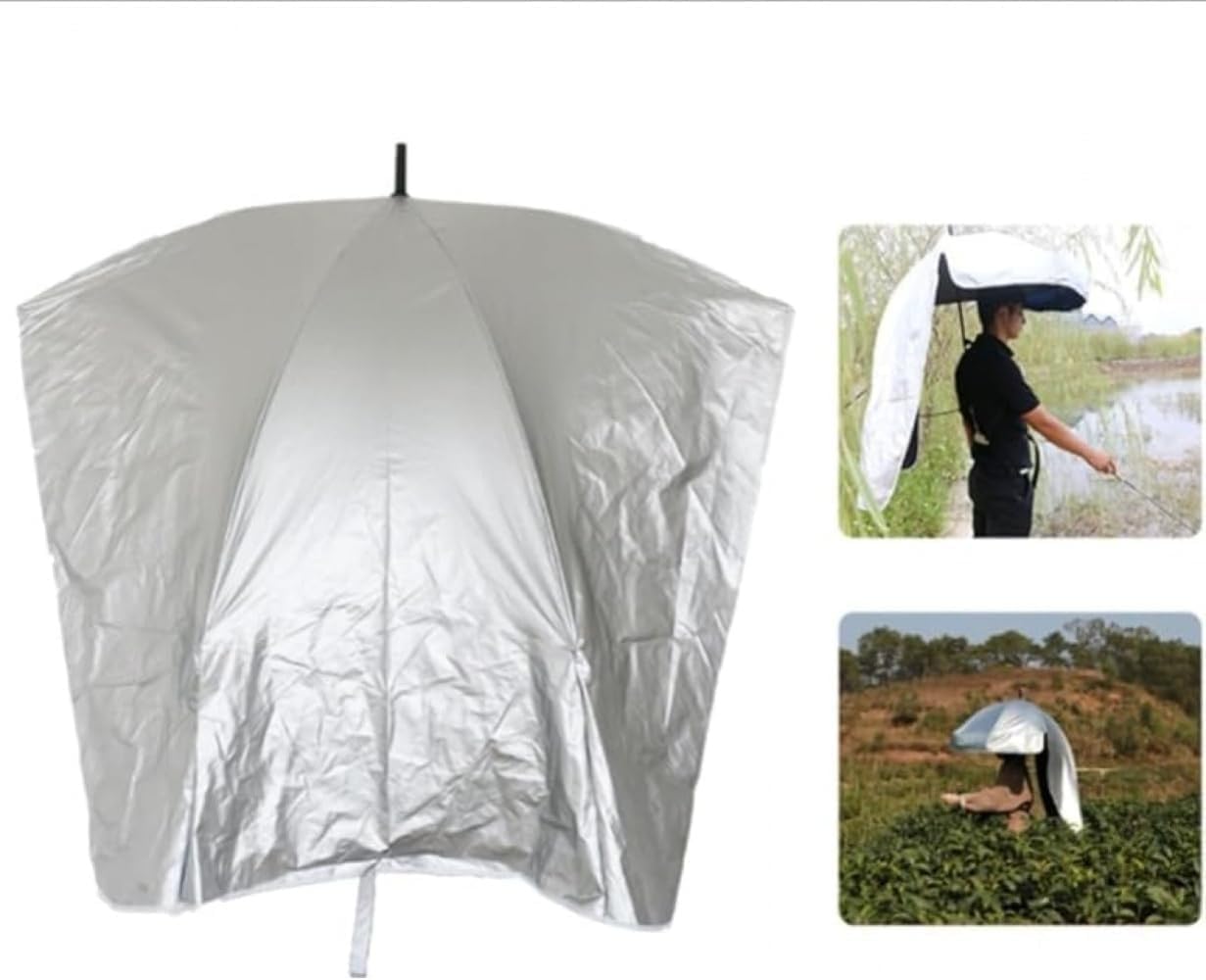 Vilom 農作業用かさ 背負い式傘 UVカット 日よけ 両手解放可能 折りたたみ 紫外線対策 男女兼用 ガーデニング 釣り アウト