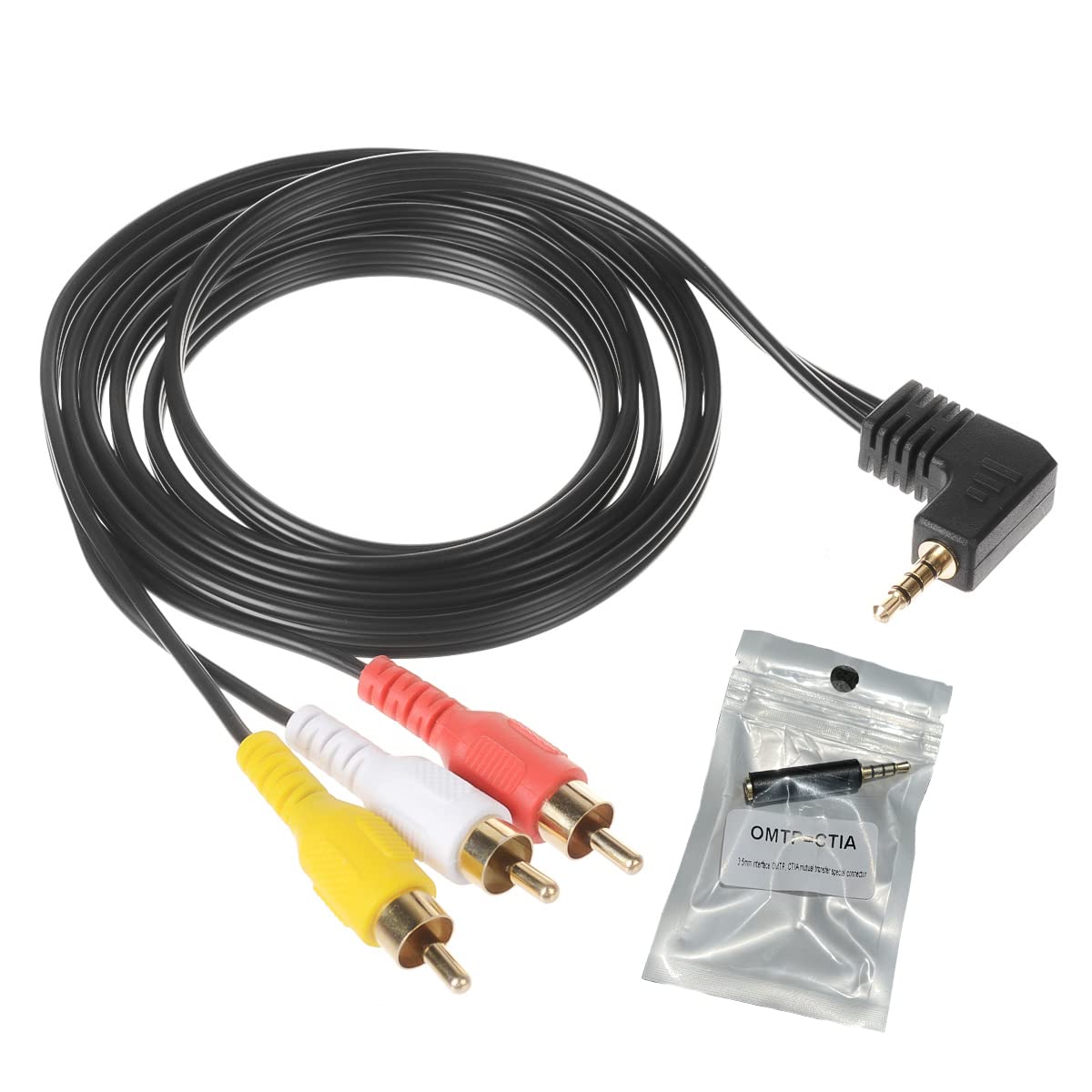Câble Audio-vidéo 3,5 Mm Vers RCA 1,5 M - Pour TV, Décodeurs, Caméscopes, Connecteur Plaqué Or