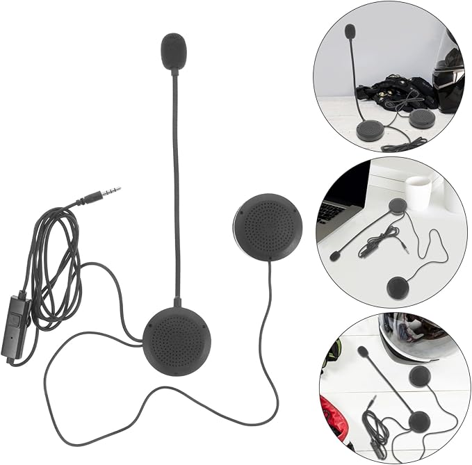 Auriculares para casco de moto con micrófono y ajuste cómodo miniatura 4