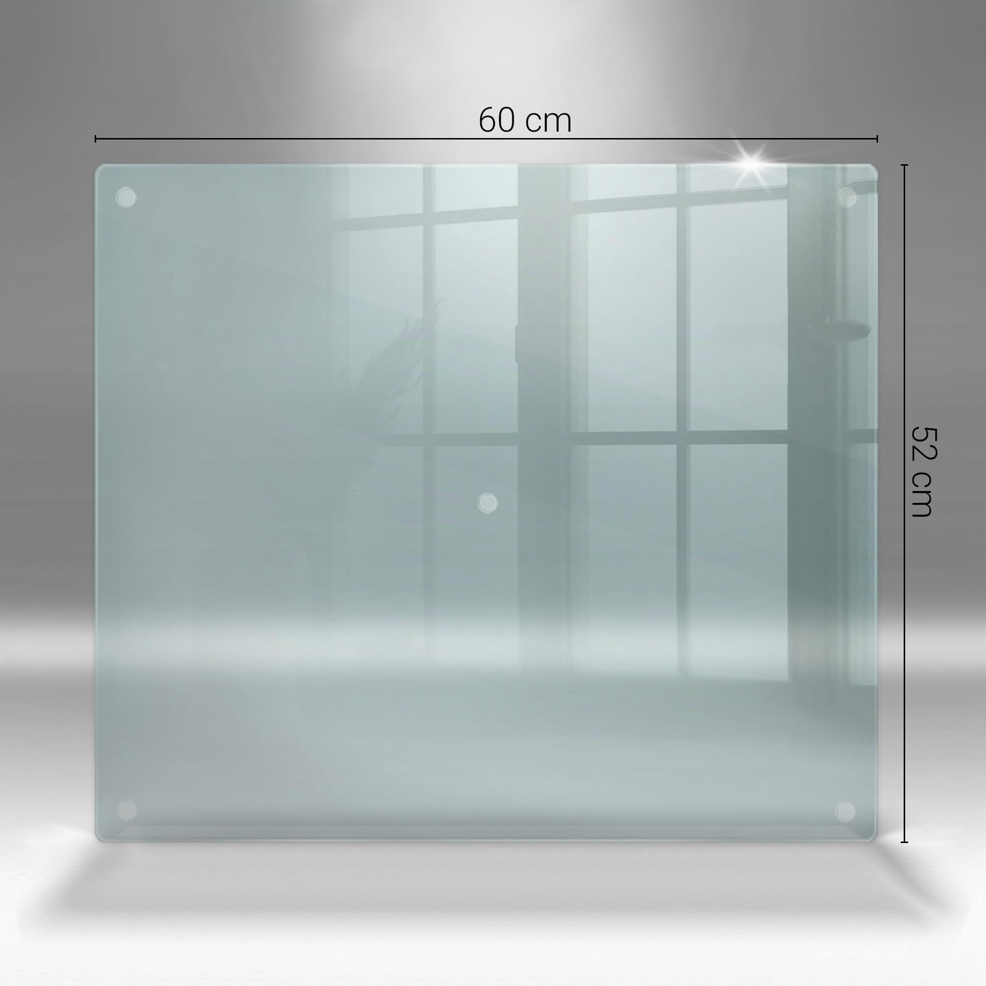 Tulup Protector de encimera Protector Placa Cocina Vidrio Templado Cristal Templado 60x52 cm