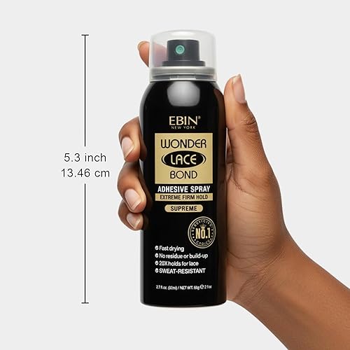 Miniatura 4 de EBIN NEW YORK Wonder Lace Bond - Aerosol adhesivo Supreme, paquete de 3  Agarre extremadamente firme de 2.7 onzas  2.7 fl oz  Uso activo, secado
