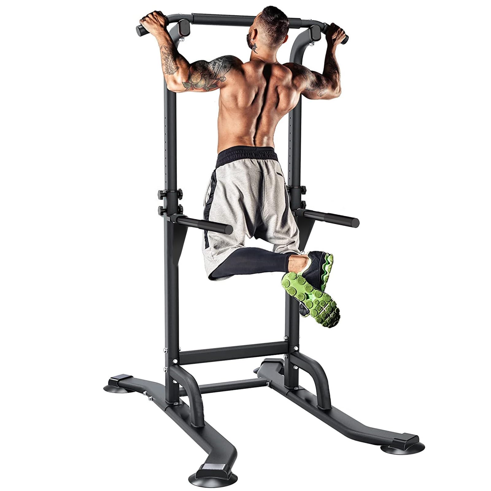 VINNYSEN Power Tower, Dip Station Pull Up Bar for Home Adjustable Height Multifunctional Home Strength Training Fitness Exercise Equipment, Simple Installation, Durable Home Fitness Equipment