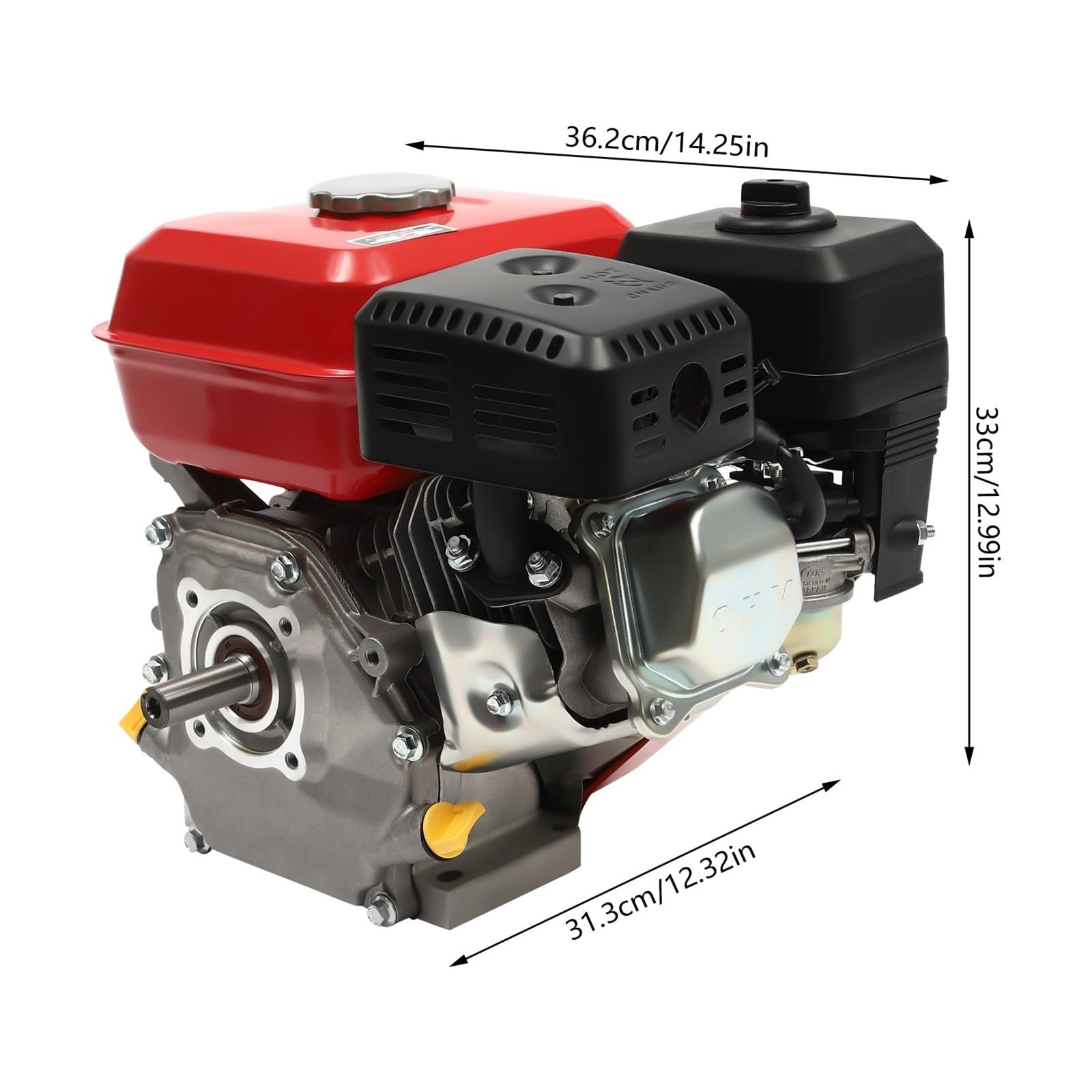 Motor De Gasolina Estacionario 4 Tiempos Y 7,5 HP,1 KW, Kart, Monocilíndrico, Cilindrada 208 CC Gran Potencia