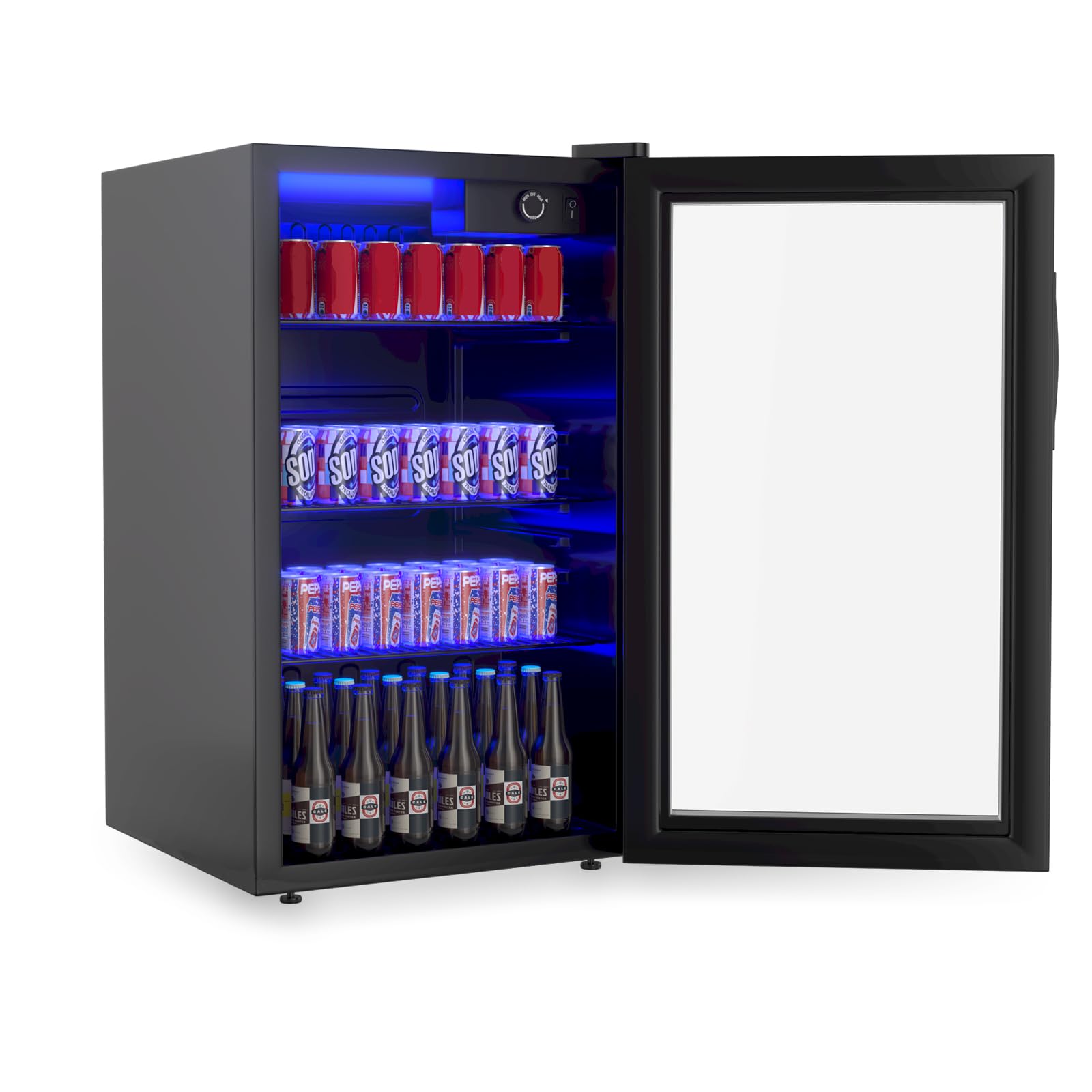 KOTEK Mini Beverage Fridge, 120 Cans Freestanding Beer Fridge