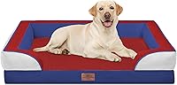 Vista 268 de Comfort Expression - Cama ortopédica para perros extragrandes, 42 x 30 pulgadas, cama impermeable y de apoyo de espuma con cojines removibles, sofá