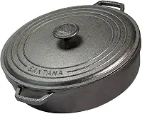 Panela De Ferro Fundido 3,9 L Risoto Risoteira 28 Cm Com Tampa