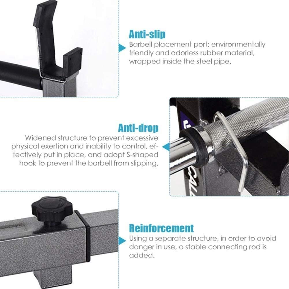 Squat Barbell Free Bench Press Stand Home Gym Bodybuilding Squat Rack Altezza E Larghezza Regolabili Supporto Bilanciere Multifunzione Supporto per Sollevamento Pesi per Palestra