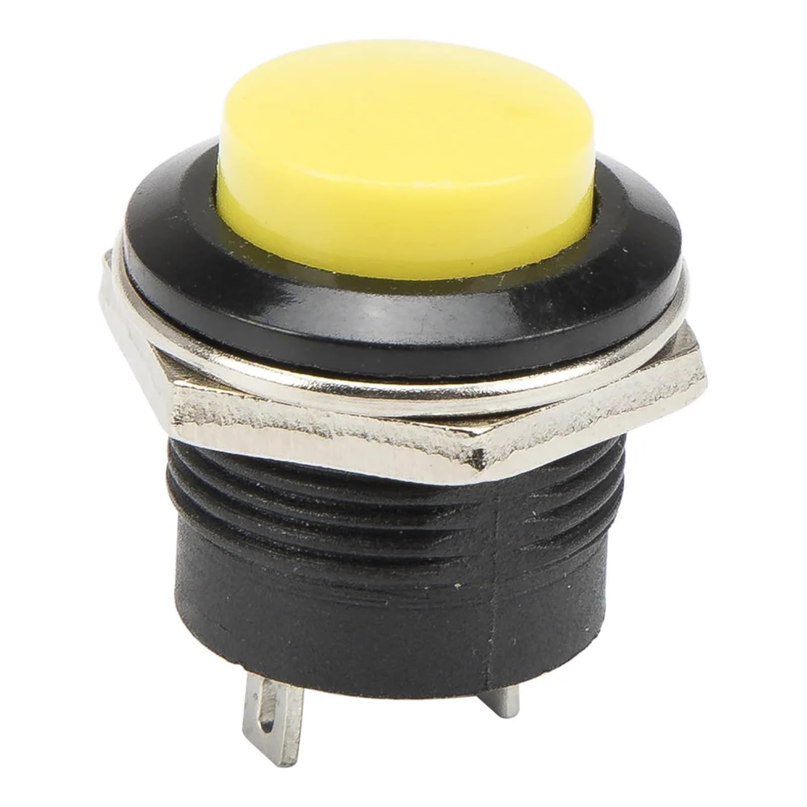 JNURGWLYH 100pcs / lot R13-507 16mm Reset - Off Round Push Button Switch pushbutton(Giallo)