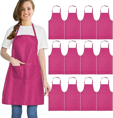 multifuns 12 delantales verdes a granel resistentes a gotas de agua para mujeres y hombres, delantales de cocina con 2 bolsillos (24 x 28 pulgadas, multifuns 12 delantales verdes a granel resistentes a gotas de agua para mujeres y hombres, delantales de cocina con 2 bolsillos (24 x 28 pulgadas,