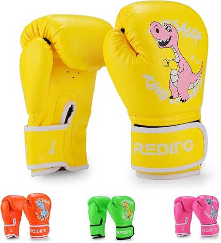 Redipo Kids Boxing Gloves for Boys and Girls, Youth Boxing Training Gloves for Kids 3-15, 4&6OZ Punching Bag Kickboxing Thai Mitts MMA Training