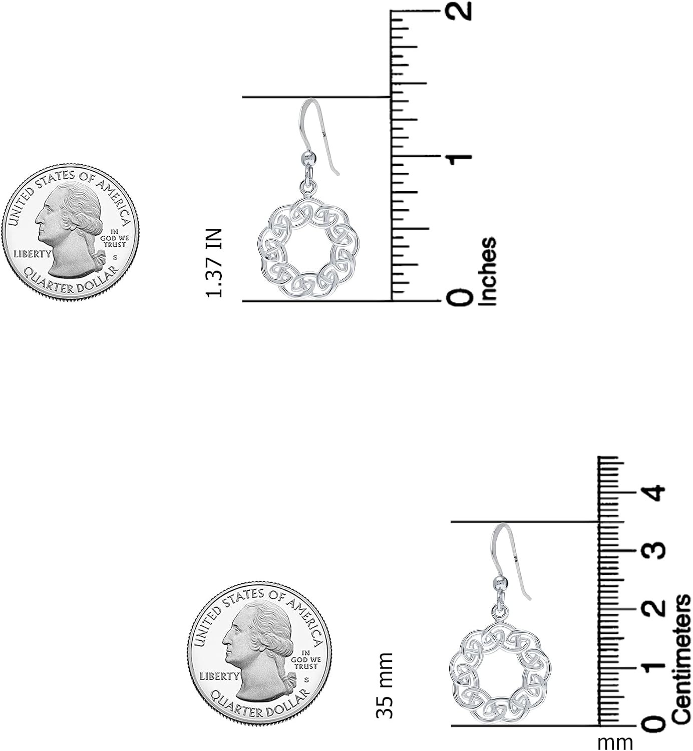 LeCalla 925 Sterling Silver Women's Drop Earrings | Teardrop Dangling Earring | Fish Hook Dangle Drop Earrings | Everyday Jewelry Gift for Women