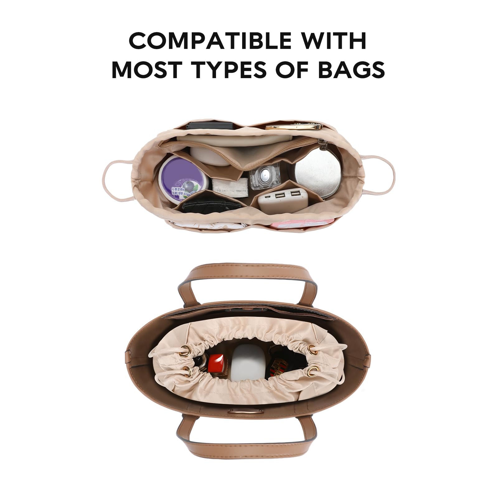 GIVLEFLY Organizador de bolsas de mano para bolsas (tamaño grande)