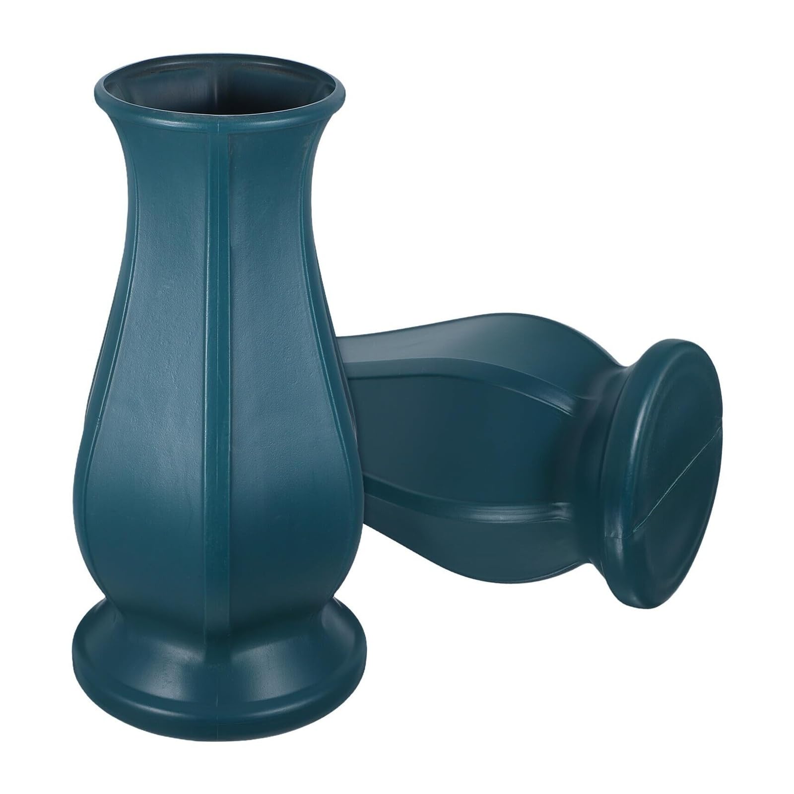 Unique Green Ceramic Look Vase Plastic Unbreakable Decorative Flower Centerpiece Décor Aesthetic Room Decor