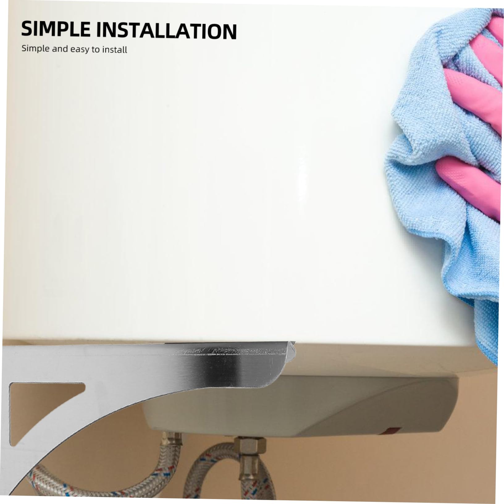 SHINEOFI Soporte Espacios de Reducidos Pequeños para Baños y Adecuado Calentador en Agua Solar Acero Inoxidable, Montaje Pared, Compatible Paredes Huecas