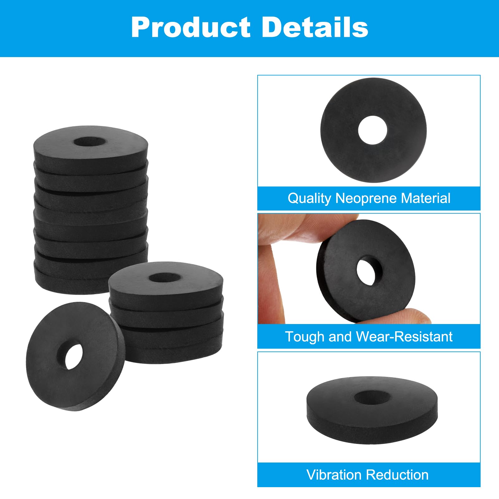 PATIKIL Flat Rubber Washers - Image 4