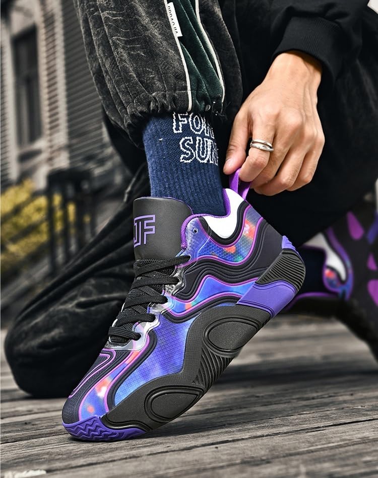 Zapatillas de Baloncesto Unisex con Amortiguación Transpirable Antideslizante