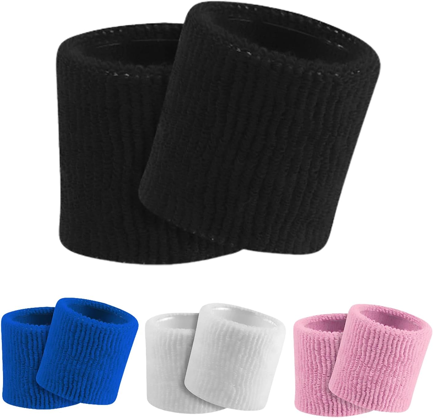 8 Piezas MuñEquera Deportiva,Pulseras De AlgodóN Sweatband Elasticas MuñEqueras Hombre Y Mujer,Suave Y Gruesa para Baloncesto, Gimnasio,Gimnasia,Golf Tenis,Yoga,Bicicleta,FúTbol AtléTicos Coloridas