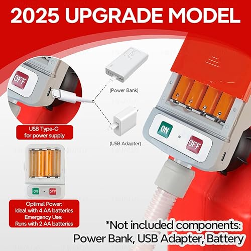 Miniatura 22 de HiNADA Bomba de transferencia de combustible de parada automática: USB tipo C o alimentación de batería, portátil de 3.2 GPM con manguera extra