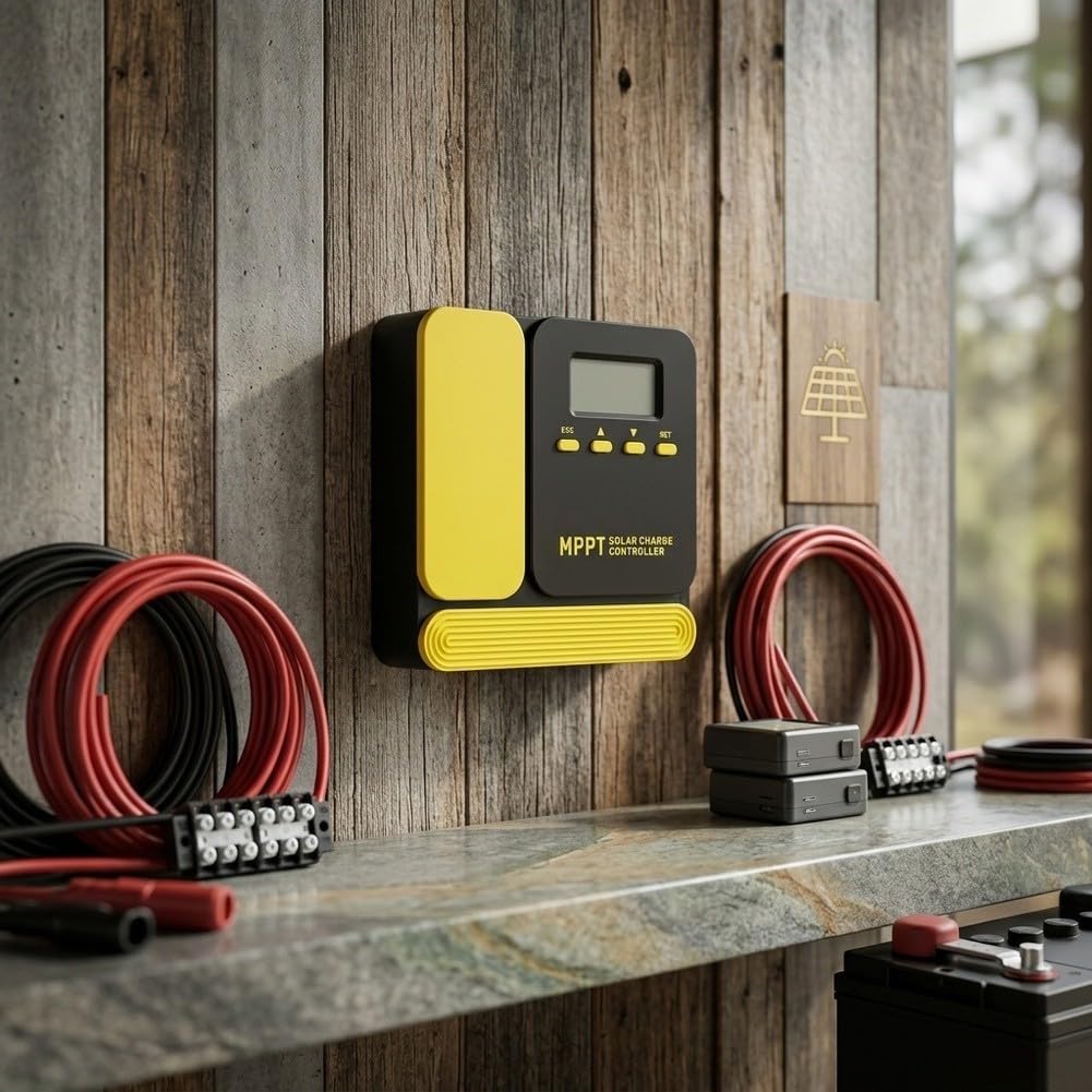 per il regolatore solare PWM 20A Rilevamento automatico di tensione per pwm Solar (20A) | MPPT tracking, 20A corrente massima, auto 12V/24V rileva, LCD dati in tempo reale, sicurezza di sovraccarico