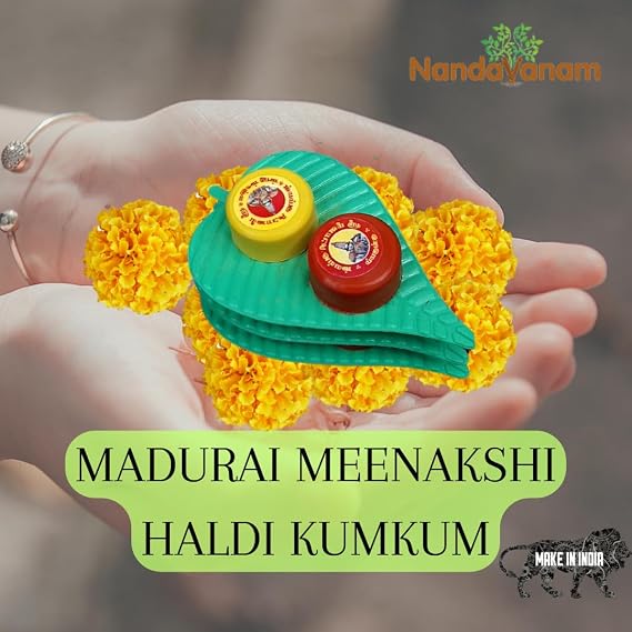 Leaf Shape Haldi Kumkum Return Gift Thamboolam Set - Pasapu Kumkum Set - Beetle Leaf Manjal Kumkum Set - Madurai Meenakshi Manjal Kumkum Set (21)