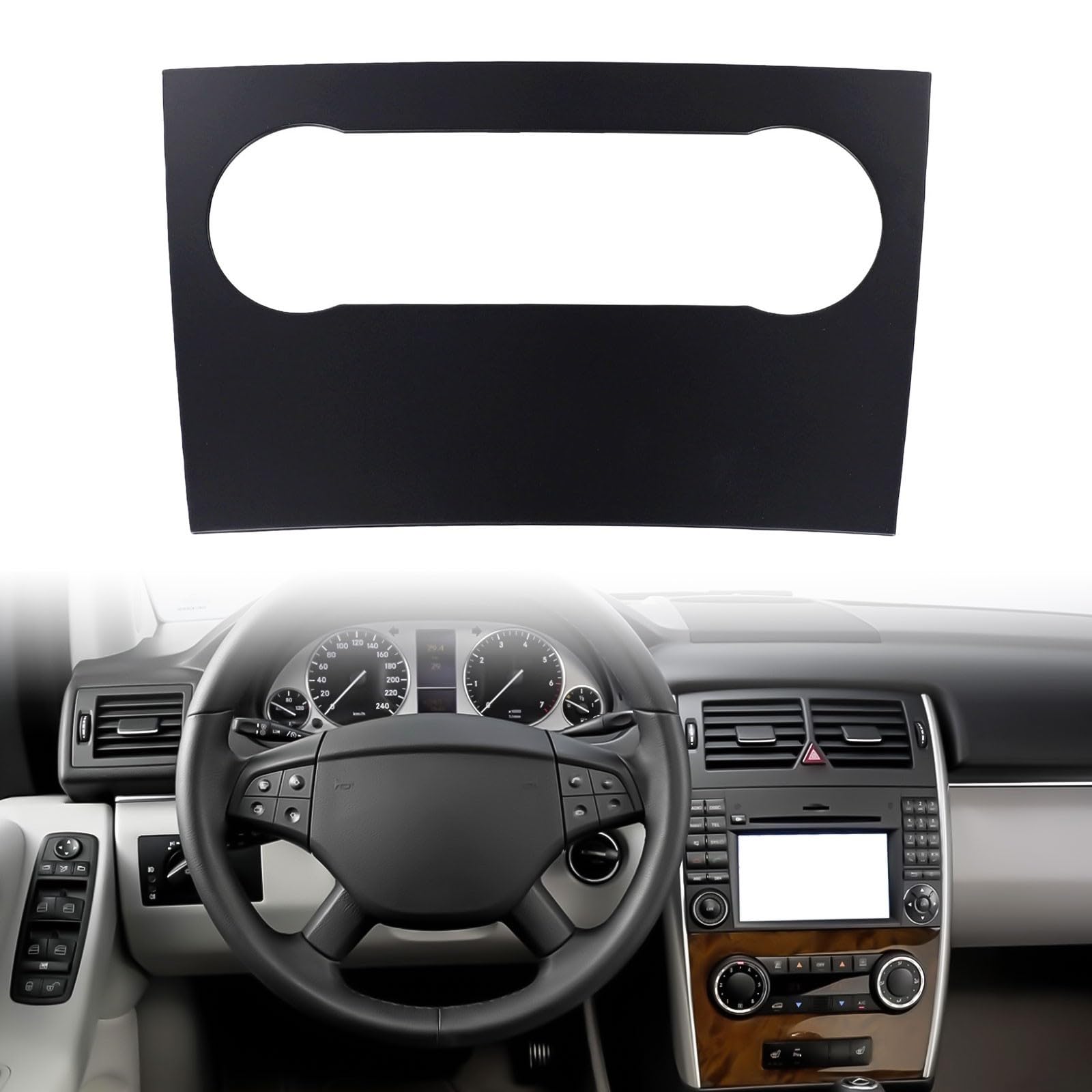 Kit di installazione per autoradio e pannello frontale con adattatore audio in ABS per Mercedes per BENZ B200 Classe A W169 2004 2011
