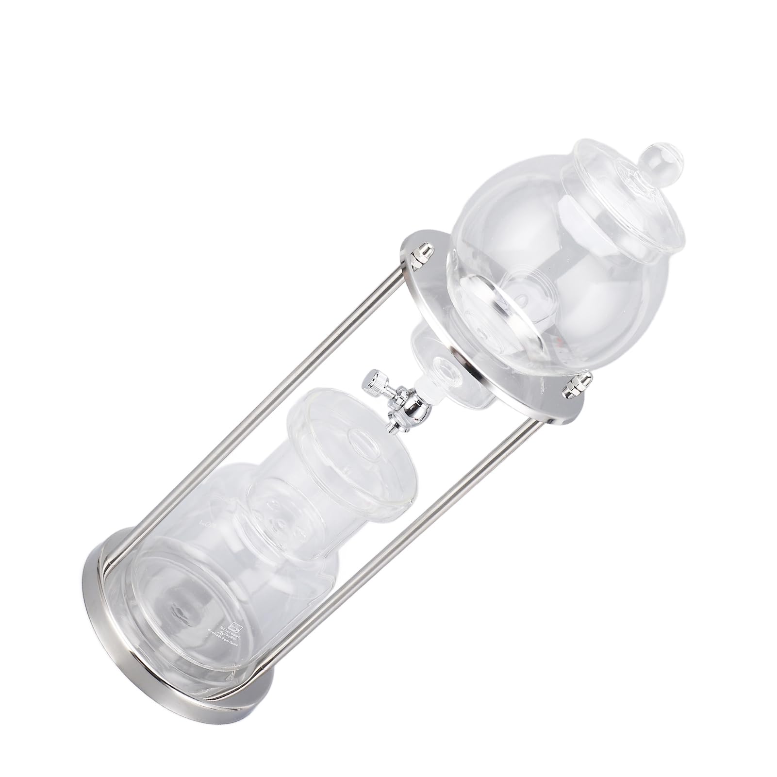 SIXRUN Cold Brew Drip Tower Macchina per caffè Ghiacciato in Acciaio Inossidabile in Vetro Trasparente da 600 Ml Fai-da-te per gli Appassionati di Bevande Fredde