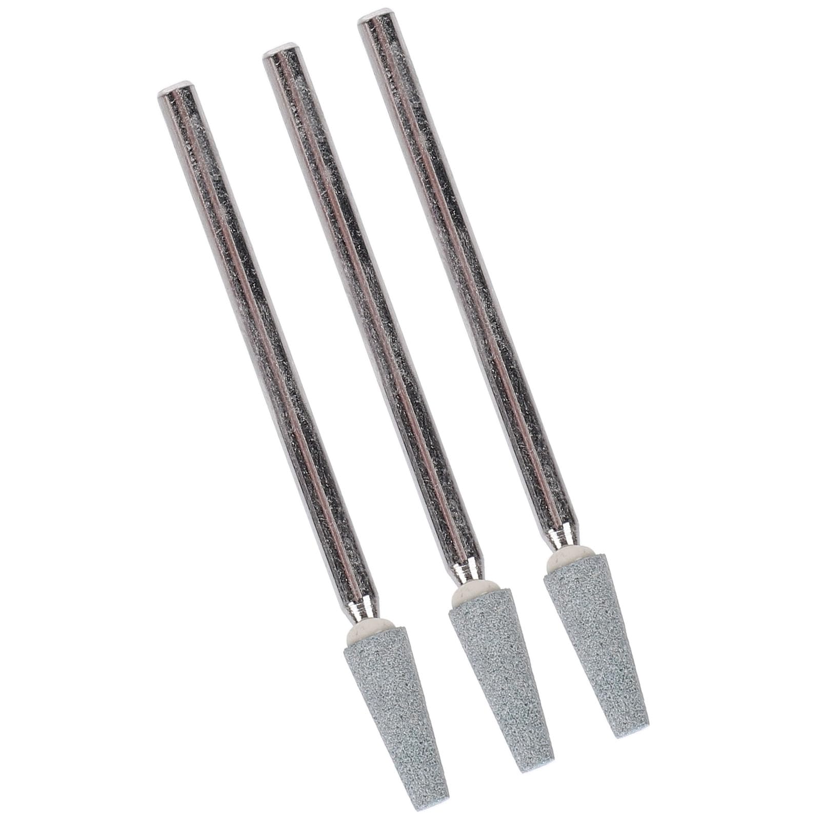 100 brocas cónicas para uñas, de acero de tungsteno, de cuarzo y acero de tungsteno, con parte superior redonda, para limpiar cutículas, con caja de almacenamiento