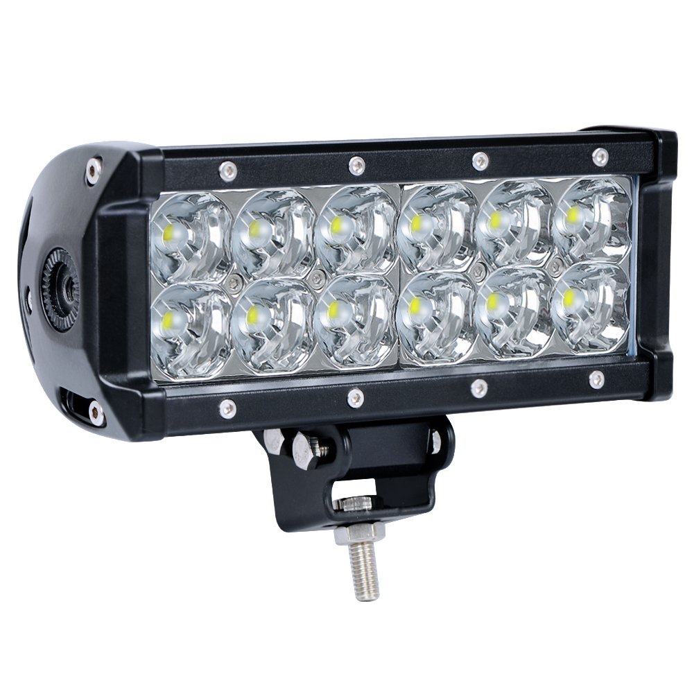 Nilight 7.5" 36W Spot Led Light Bar 12v LED Work Light Super Bright Driving Lamp for Jeep Cabin Boat SUV Truck Car ATV,,2 Years Warranty
