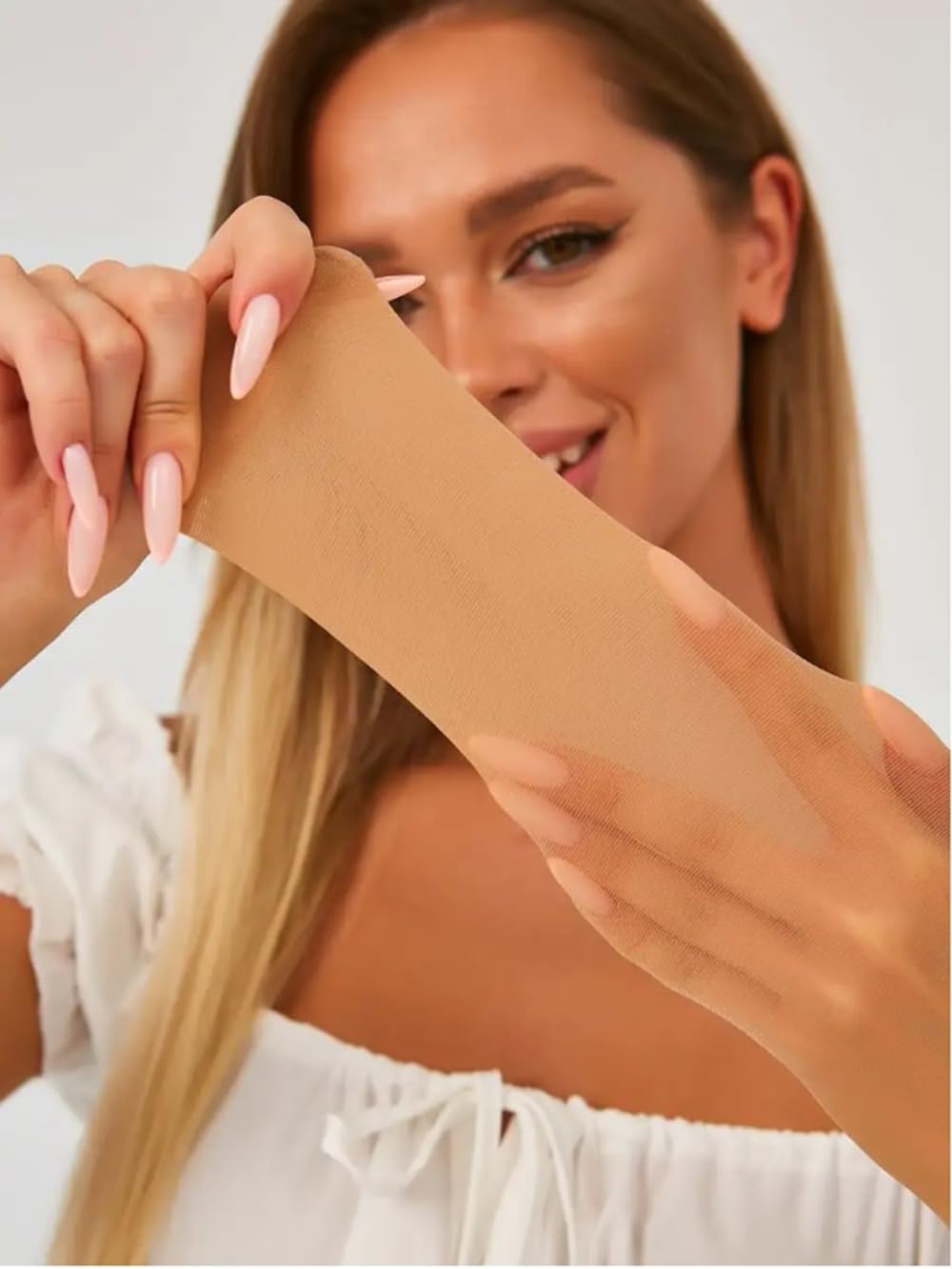 Pioni Women's 5 Pairs Nylon socks for women Ankle High Sheer Socks Tights Hosiery Crew Stocking - Image 2