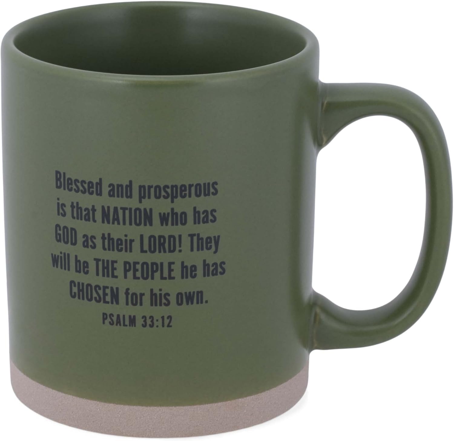 Lighthouse Christian Products One Nation Under God American Flag Green 16 Ounce Ceramic Mug - Image 2