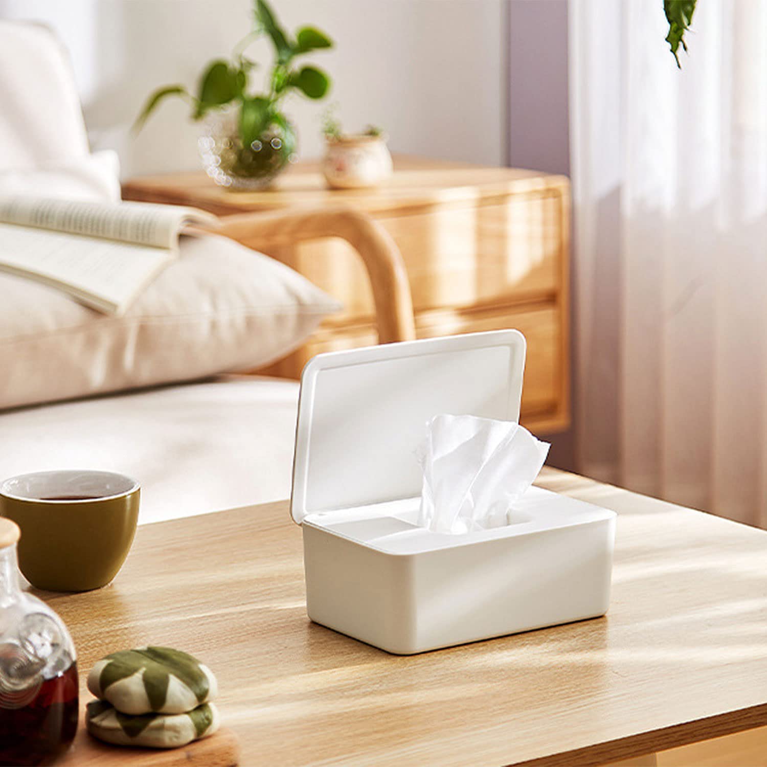 Aohcae Dispensador Toallitas Bebe, Caja Toallitas Humedas Caja Toallitas Bebe Portatoallitas Niño Baby Wipes Dispenser se Puede Usar para Almacenar Toallitas Húmedas Toallas de Papel Máscaras Juguetes