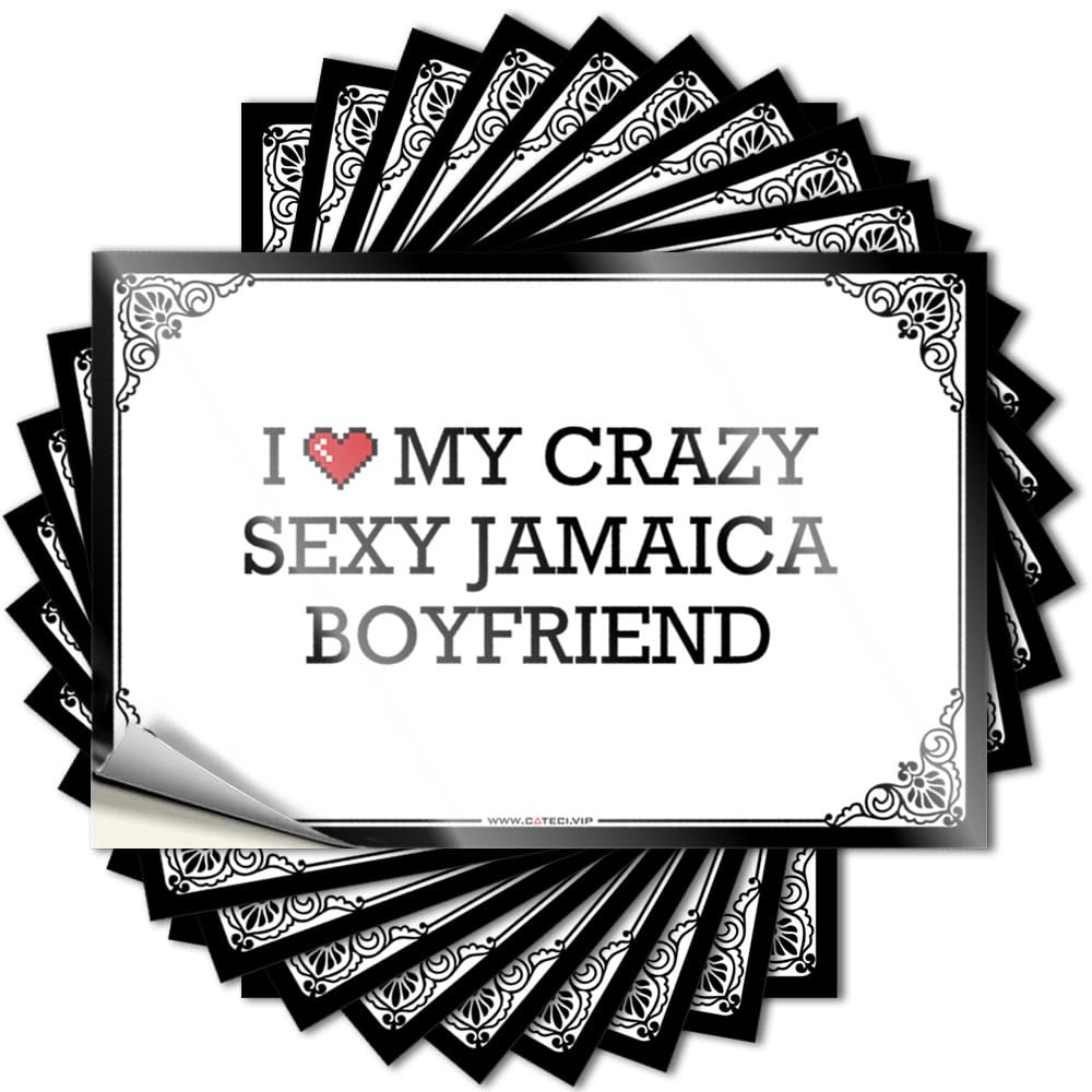Decal - Affirmation Bottle I Love My Crazy Sexy Jamaica Boyfriend for Items Roll(8X12CM)