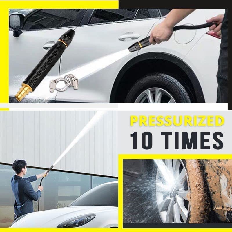 Image of ZUDELLA Plastic ||Portable High Pressure Washing Water Gun||Direct Spray Gun|| New Direct Spray Car Wash Water Gun||Car Wash Garden Watering Tool||Black High Pressure|| (Black Nozzle), 2.6 cm