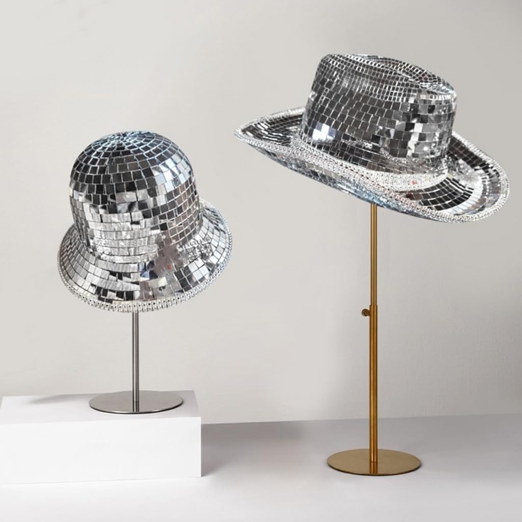Cappello da dj con paillettes, per feste, cappello Panama per palcoscenico, club, feste, ballo