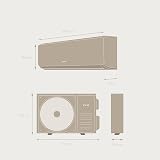 EVVO Climatiseur Split Clima WiFi Refroidissement et chauffage, connectivité WIFI, moteur Inverter, pompe à chaleur, classe A++/A+, déshumidificateur, réfrigérant R32 (9 000 BTU) - 2