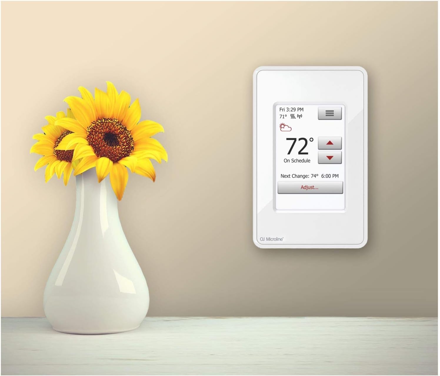 🔥 Cashback up to 70% OJ Microline Electric Radiant Floor Heating Thermostat, Wifi Programmable Thermostat with GFCI, Dual Sensing, Dual Voltage, with Intuitive Touch Screen Interface, UWG4-4999, Includes Floor Sensor