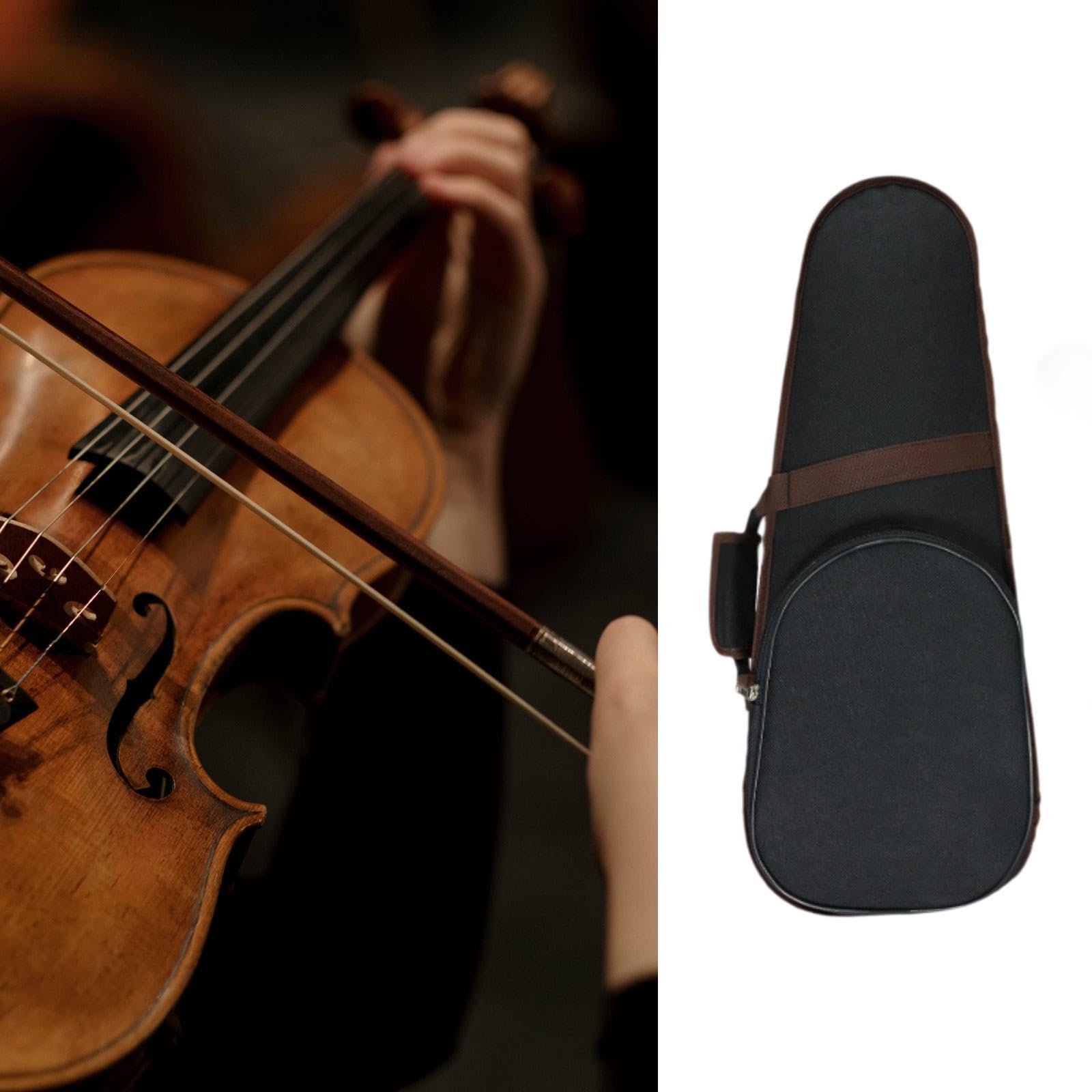 Colcolo Estuche de Violín Rígido Portátil con Correas de Mochila y Bolsa de Transporte Protección Ligera de Tela Oxford Espuma y Forro de Terciopelo