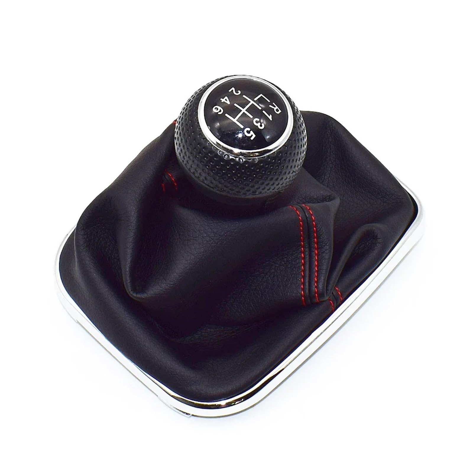 Jeocoai 5 Car Gear Knob 23Mm For Volkswagen For Vw For Golf 4 Iv For Mk4 Gti R32 For Bora For Jetta Speed Black Frame Gear Shift Knob Lever(,6Speed)