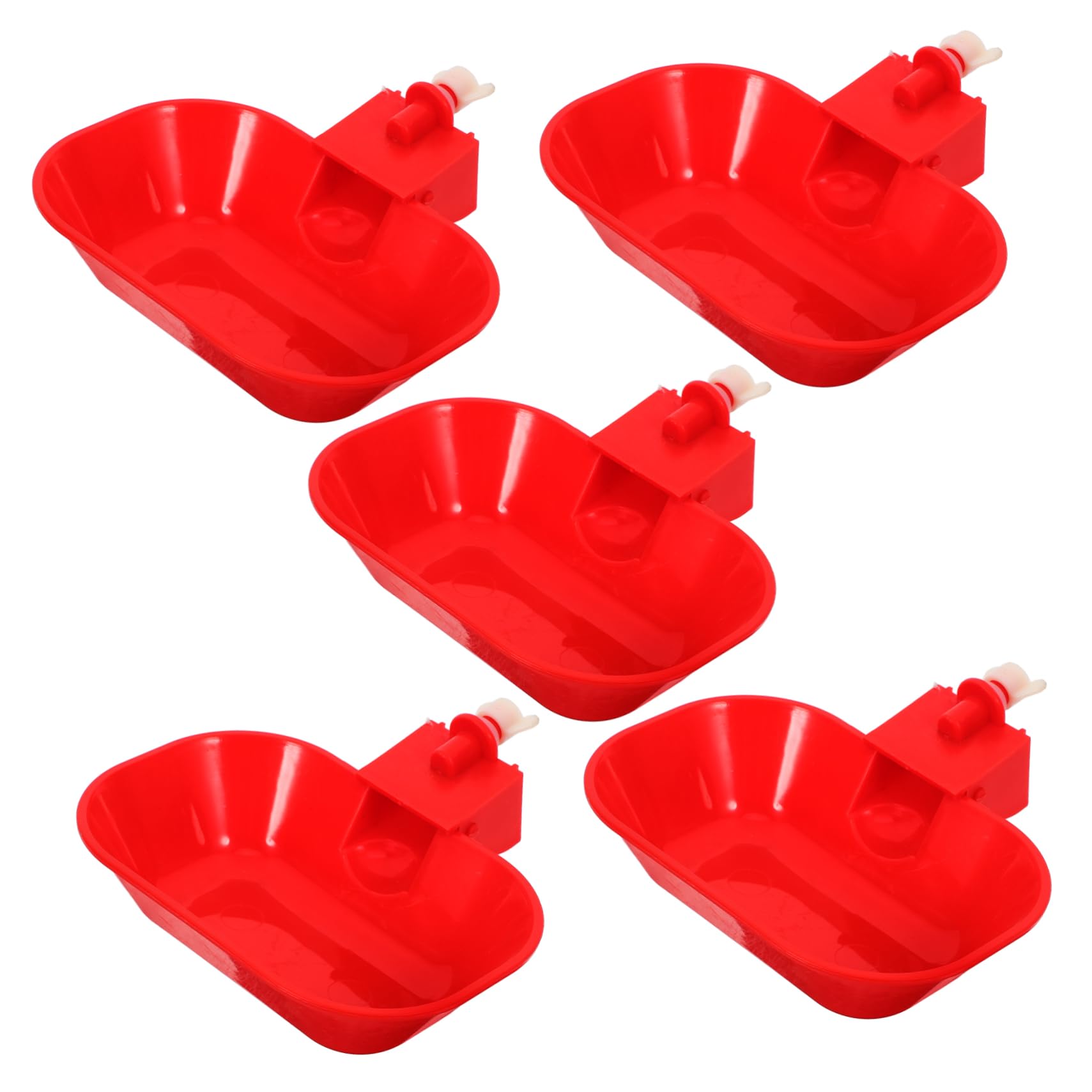 SUPVOX Automatic Chicken Waterer Cups 5pcs Feeder Bowls for Poultry Duck Water Dispenser