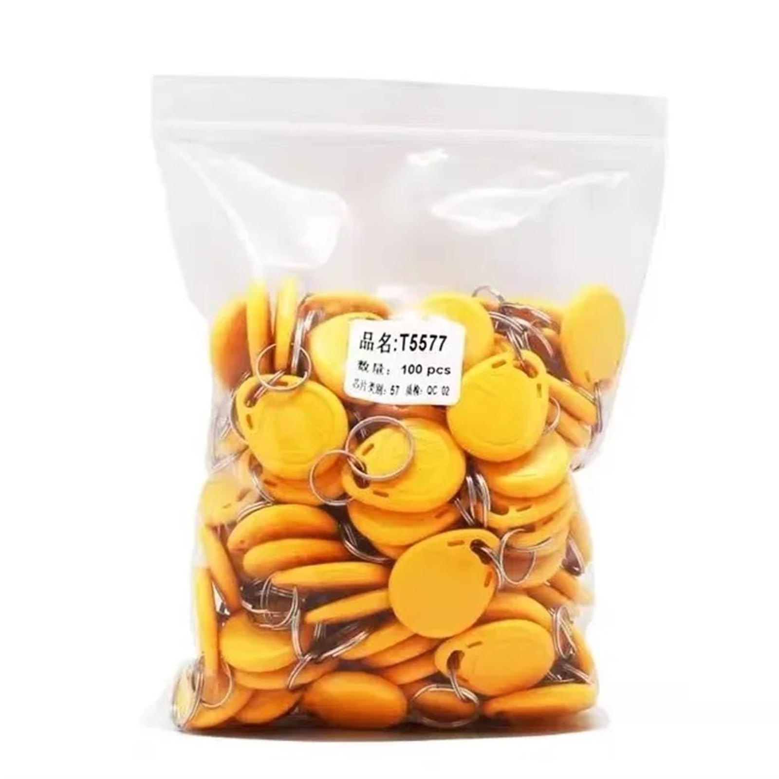 100pcs EM4305 5200 T5577 125KHZ Copy EM ID Keyfobs Rewritable Writable RFID Tag Key Ring Card Proximity Token Access Duplicate(ID T5577 Copy all-01)