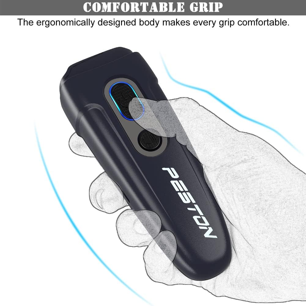 PESTON Dog Barking Control Devices Dual Sensor Anti Barking Device, Ultrasonic Dog Bark Deterrent Rechargeable/LED Flashlight, Stop Barking Deterrent Dog Whistle with Training - 25 feet Range