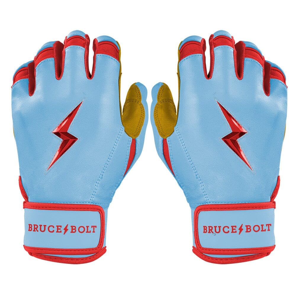 BRUCE BOLT Signature Series Short Cuff Batting Gloves - Signature Player Collection - Adult & Youth Sizes