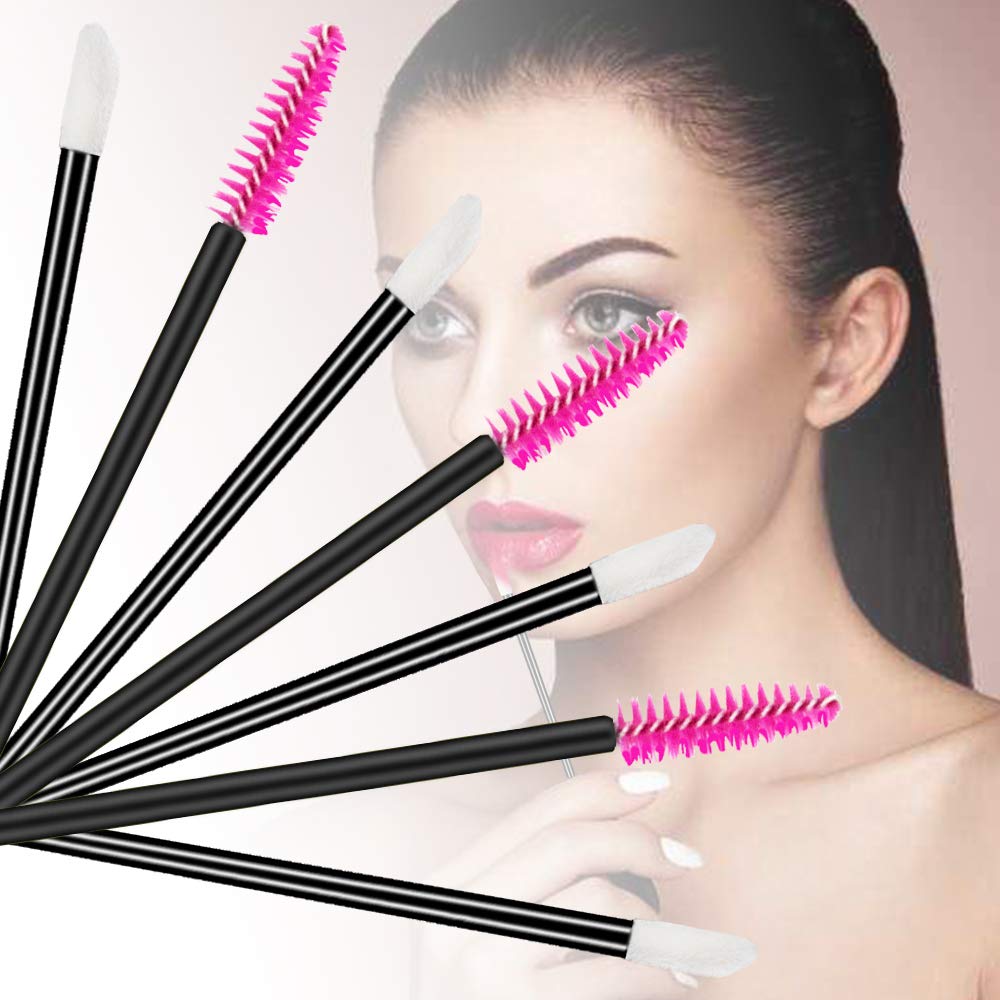 200 PCS Disposable Makeup Applicators Eyelash Brushes Lip Brushes Mascara Wands : Beauty & Personal Care