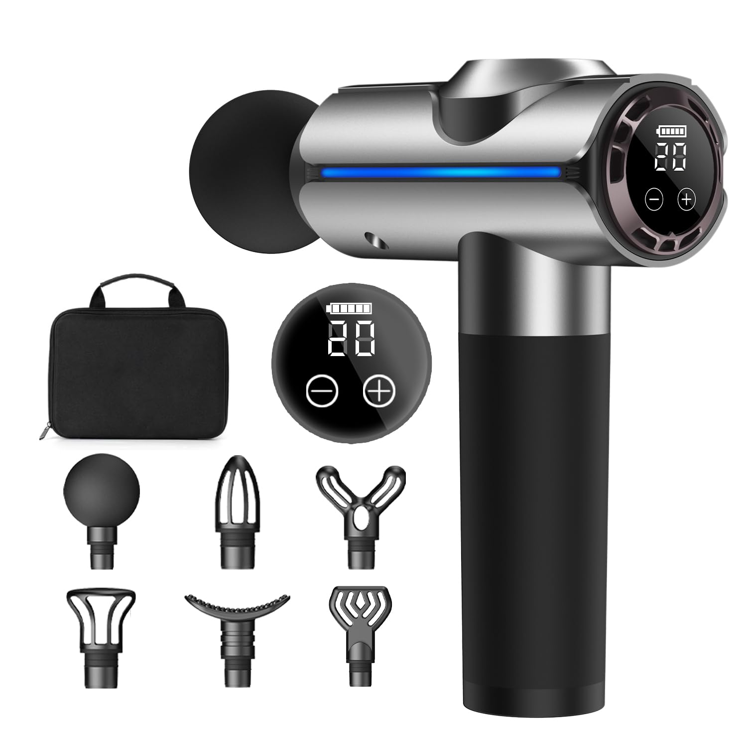 ZEOEZHBI Christmas Gift for Women/Men/Dad/Mom, Percussion Massage Gun, Deep Tissue Back Massage for Athletes for Pain Relief with 20 Speeds & LED