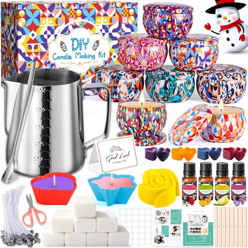 Purpledi Kit para Hacer Velas, Kit Velas Aromaticas Fabricacion, DIY Juego de Regalo,Juego de Cera y Accesorios, Fácil, Adecuado Como Regalo, Incluye Cera de Soja,Mechas para Hacer Velas Caseras Purpledi Kit para Hacer Velas, Kit Velas Aromaticas Fabricacion, DIY Juego de Regalo,Juego de Cera y Accesorios, Fácil, Adecuado Como Regalo, Incluye Cera de Soja,Mechas para Hacer Velas Caseras